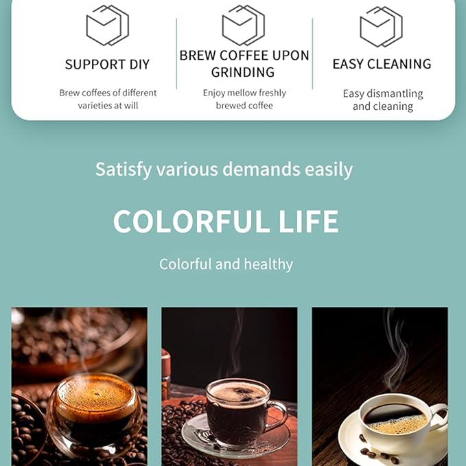 Portable Coffee Grinder and Blender Smoothies with 12Oz BPA Free Personal Travel Cup Durable Stainless Steel Mix Blender with Metal Coffee Filter USB Rechargeable(White)