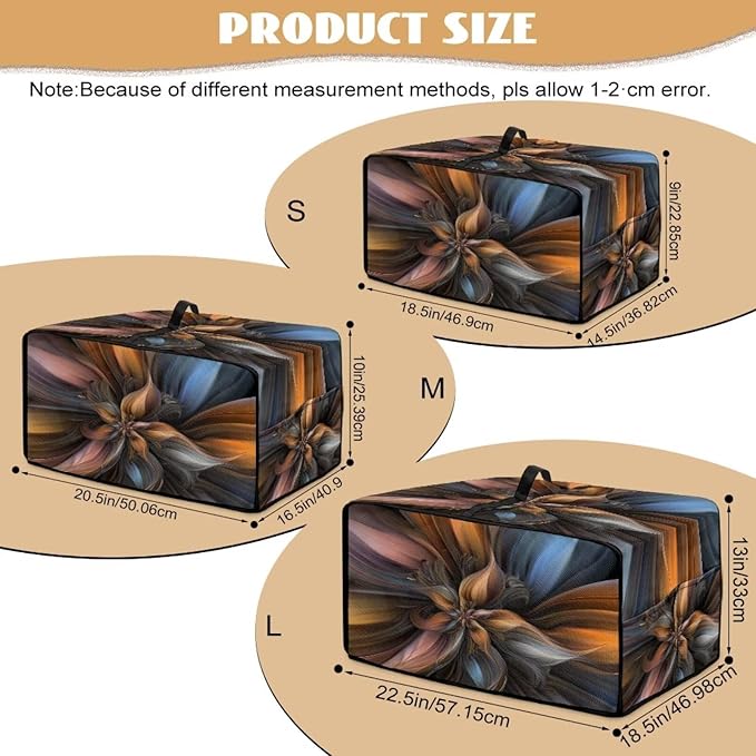 Toaster Oven Cover Heat-Resistant Dust-proof Air Fryer Protective Covers with Organizing Side Pockets to Hold Jam Spreader Knife &amp Toast Machine Tongs Beautiful Flowers