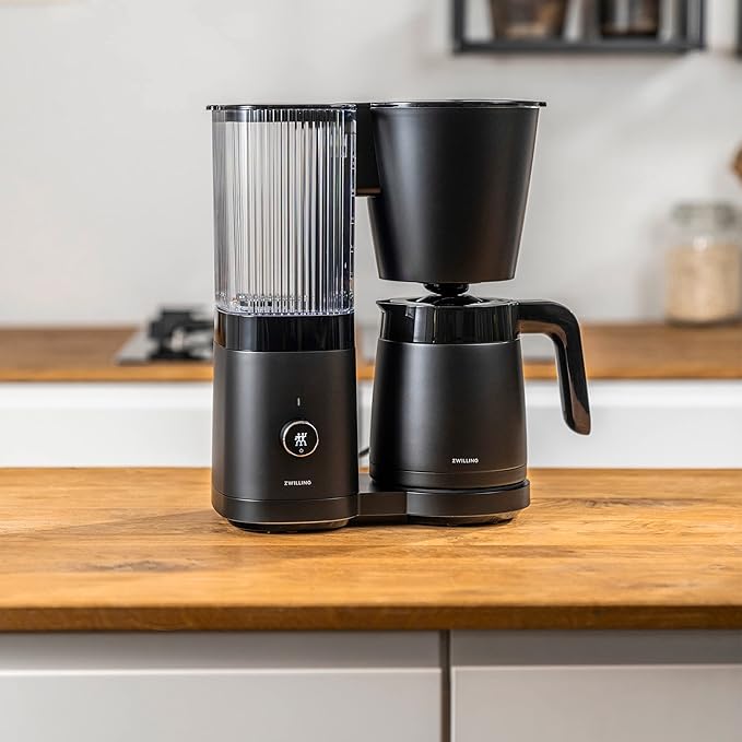 ZWILLING Enfinigy Drip Coffee Maker with Thermo Carafe 10 Cup Awarded the SCA Golden Cup Standard Black