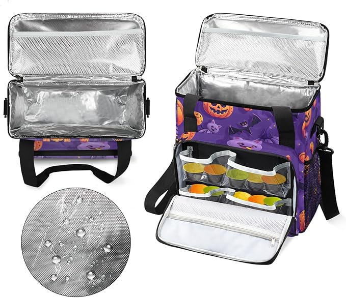 Magical Pumpkin Coffee Maker Carrying Bag Cute Pumpkin Travel Storage Bag Compatible with K-Mini or K-Mini Plus Single Serve Coffee Brewer Carrying Case with Multiple Pockets &amp Shoulder Strap