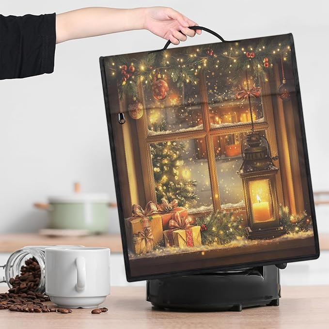cfpolar Kitchen Aid Mixer Cover Compatible with 6-8 Quarts Christmas Tree Xmas Balls Stand Mixer Cover Kitchen Aid Mixers Accessories Appliance Organizer Bag Dust Covers with Zipper Pocket