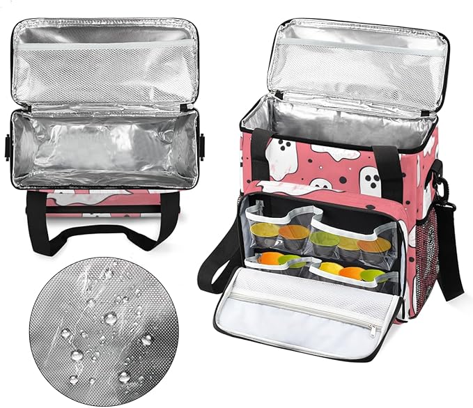 Spooky Ghosts Coffee Maker Carrying Bag Mystical Ghosts Travel Storage Bag Compatible with K-Mini or K-Mini Plus Single Serve Coffee Brewer Carrying Case with Multiple Pockets &amp Shoulder Strap
