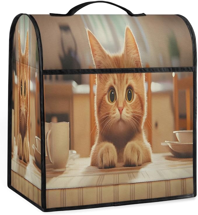cfpolar Kitchen Aid Mixer Cover Compatible with 6-8 Quarts Cute Animals Kitten Stand Mixer Cover Kitchen Aid Mixers Accessories Appliance Organizer Bag Dust Covers with Zipper Pocket