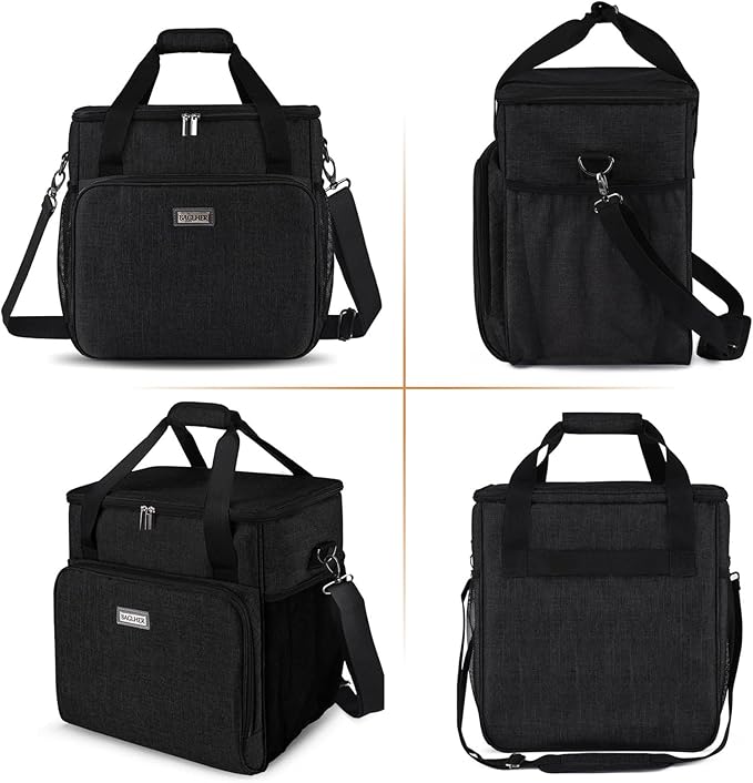 BAGLHER Coffee Maker Travel Bag Compatible with Keurig K-Classic、Keurig K-Elite、Keurig K-Compact or Other Accessories Portable Coffee Maker Case with Shoulder Strap for Travel Black