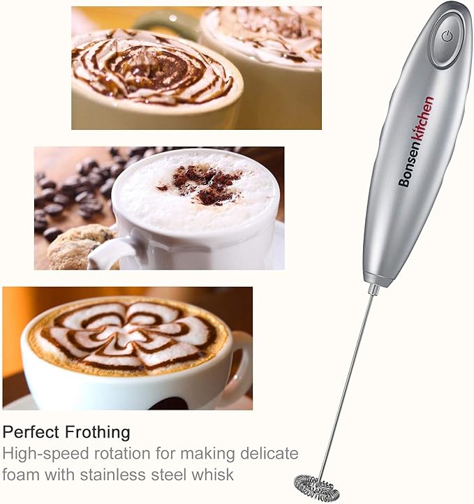 20-Speed Immersion Hand Blender with Whisk for Smoothies Puree Baby Food and Milk Frother Handheld for Coffee-Bundle
