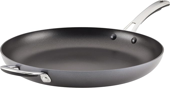 Rachael Ray Cook + Create Hard Anodized Nonstick Frying Pan/Skillet with Helper Handle 14 Inch - Black