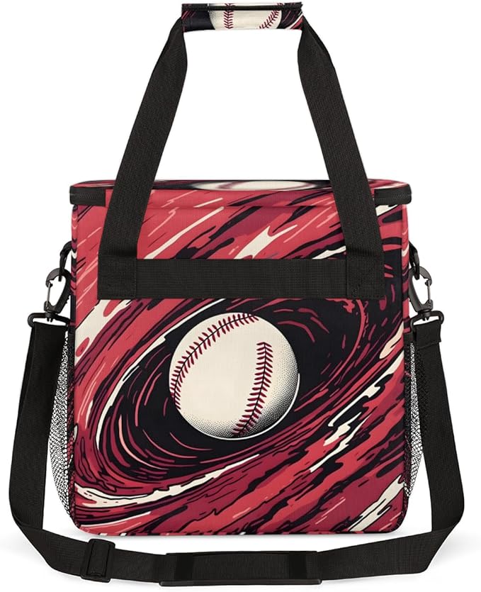 3D Baseball Coffee Maker Carrying Bag Graffiti Baseball Travel Storage Bag Compatible with K-Mini or K-Mini Plus Single Serve Coffee Brewer Carrying Case with Multiple Pockets &amp Shoulder Strap