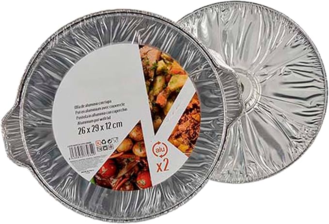 KINVARA Collection Set of 2 Aluminium Medium Lid Pots