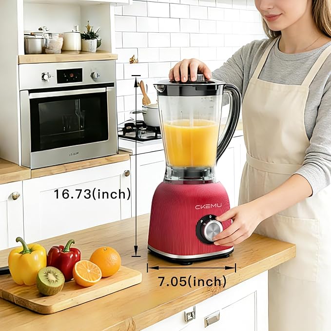 Professional Blender | 8-Cup Big Capacity | Powerful 25000RPM Motor | Smoothies Shakes and Frozen Drinks Blender | BPA-Free &amp Dishwasher-Safe | Red