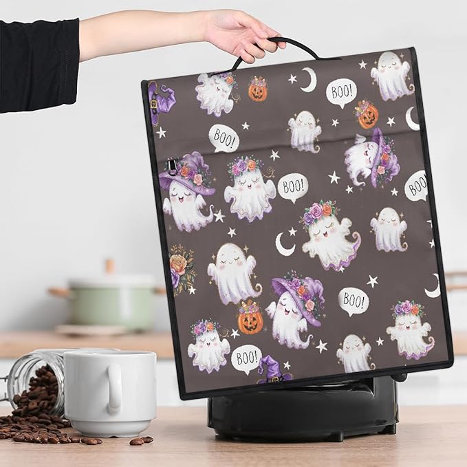 cfpolar Kitchen Aid Mixer Cover Compatible with 6-8 Quarts Halloween Cute Ghosts Stand Mixer Cover Kitchen Aid Mixers Accessories Appliance Organizer Bag Dust Covers with Zipper Pocket