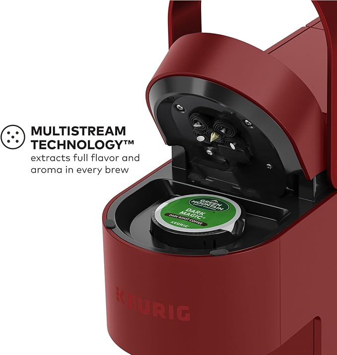 Keurig K- Slim Single Serve K-Cup Pod Coffee Maker with 3 Brew Sizes Multistream Technology 46oz Removable Reservoir Scarlet Red