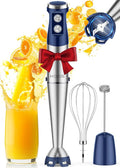 KOIOS Immersion Blender 1000W Anti-scratch 3-in-1 Hand Blender Upgraded 12 Speed Stainless Steel Blade Stick Blender with Turbo Mode Whisk and Milk Frother Non-BPA Blue