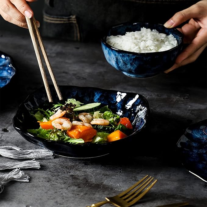 Palace Style 33 Piece Kitchen Porcelain Dishes Dinnerware Set Ceramics Plates and Bowls Sets Dinnerware Sets with Dinner Plates Dessert Plates
