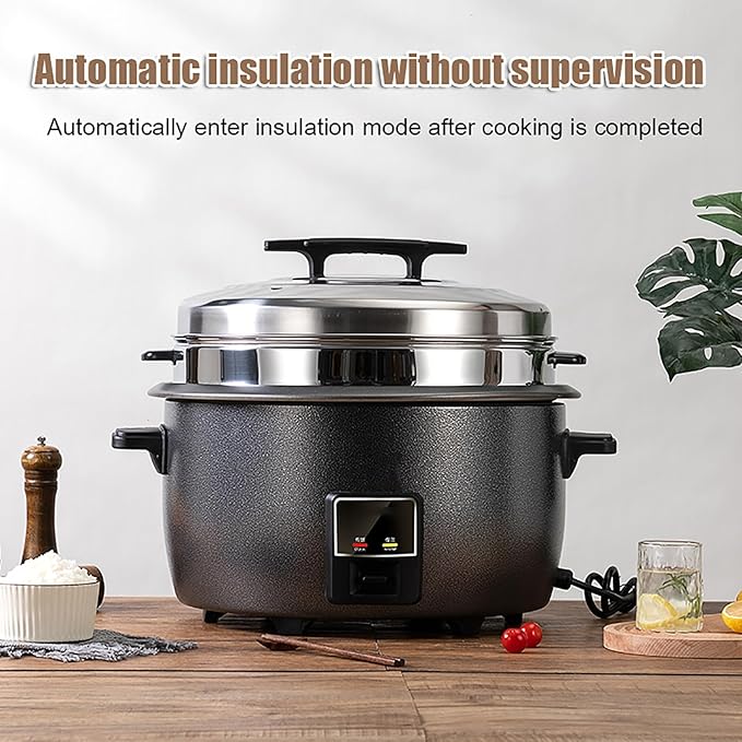 Commercial Rice Cooker/WarmerOne-Touch Rice Cooker and Food Steamer8-45L Extra-Large Capacityfor RestaurantsHotels and Catering Rice Cooker10L-1600W10L-1600W