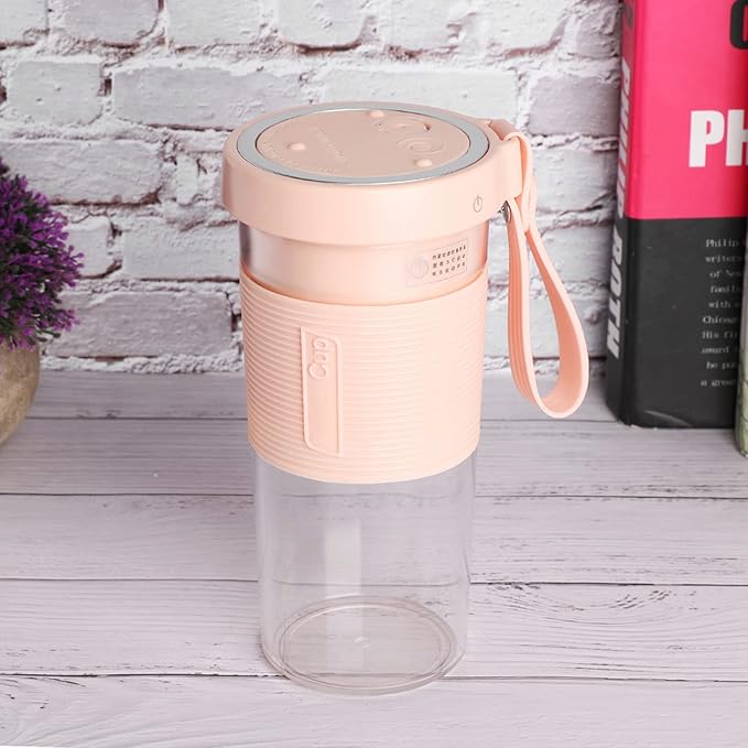 Portable Electric Fruit Juicing Cup Rechargeable USB Juicer with Three - Blade Cutter Head 2000mAh Battery for Travel and Home Use 320ml Fresh Juice Maker (320ml)
