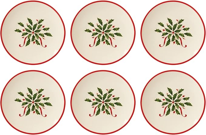 Lenox 893495 Holiday 6-Piece Party Plate Set