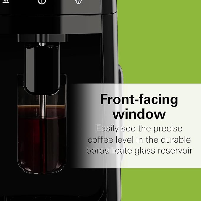 Hamilton Beach One Press Programmable Dispensing Drip Coffee Maker with 12 Cup Internal Brew Pot Removable Water Reservoir Black Next Gen (47600)