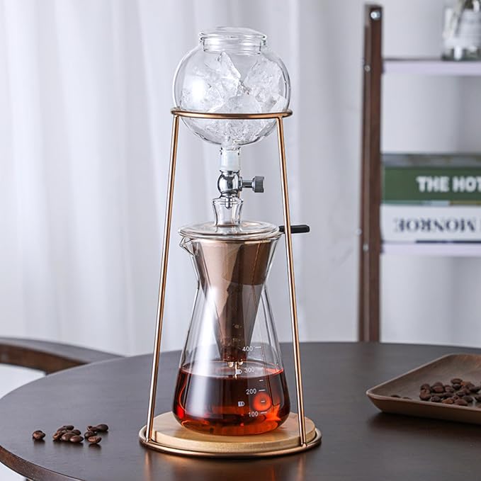 Cold Brew Maker Manual Cold Brew Coffee Tower Drip System Ice Drip Coffee Maker Drip Tower Coffee MakerLarge Capacity Reusable Iced Coffee Maker Iced Tea Maker for Cafe Home Kitchen(Color:C)