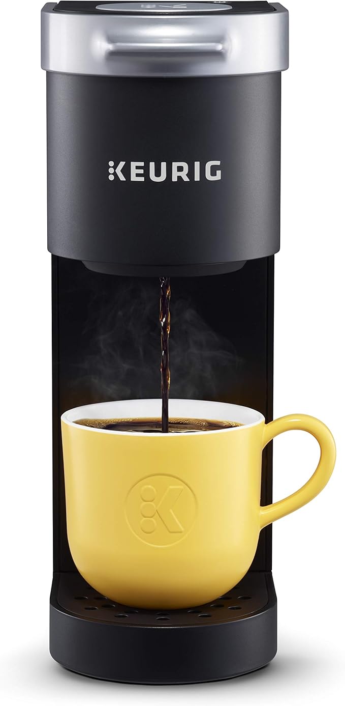 Keurig K-Mini Single Serve Coffee Maker Black &amp 3-Month Brewer Maintenance Kit Includes Descaling Solution
