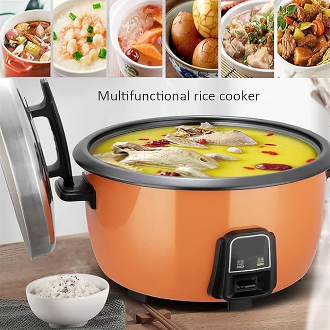 Large Rice Cooker (8L-45L) Commercial Thickened Non-stick Rice Cooker Automatic Insulation for Restaurants Canteens SchoolsUS/EU Used(8L)
