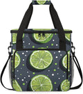 Lemon Slices Dots Coffee Maker Travel Bag for Keurig K-Mini/K-Mini Plus Insulated Waterproof Tote with Pockets for K-Cup Portable Single-Serve Brewer Case