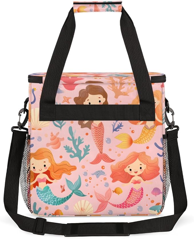 Ocean - Fish Coffee Maker Carrying Bag Portable Travel Storage Tote Bag Compatible with K-Mini or K-Mini Plus Single Serve Coffee Brewer Carrying Case with Multiple Pockets &amp Shoulder Strap