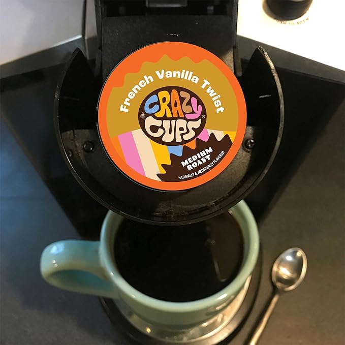 Crazy Cups Flavored Coffee Pods Variety Pack Fully Compatible With All Keurig Flavored K Cups Brewers Coffee Sampler 40 Count