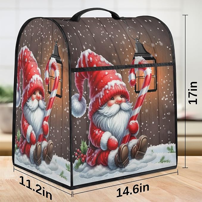 cfpolar Kitchen Aid Mixer Cover Compatible with 6-8 Quarts Holly Christmas Dwarf Stand Mixer Cover Kitchen Aid Mixers Accessories Appliance Organizer Bag Dust Covers with Zipper Pocket