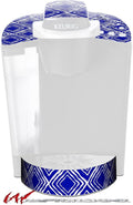 Decal Style Vinyl Skin compatible with Keurig K40 Elite Coffee Makers Wavey Royal blue (COFFEE MAKER NOT INCLUDED)