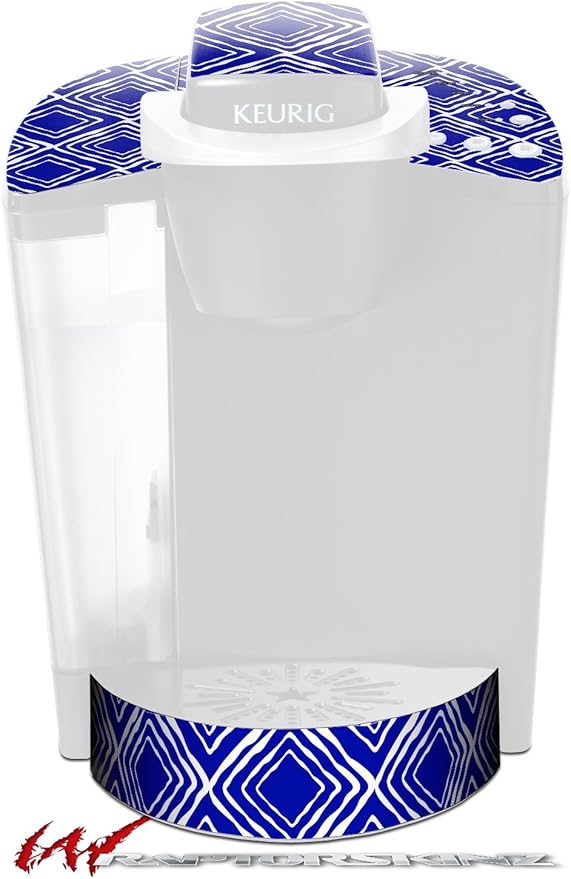 Decal Style Vinyl Skin compatible with Keurig K40 Elite Coffee Makers Wavey Royal blue (COFFEE MAKER NOT INCLUDED)