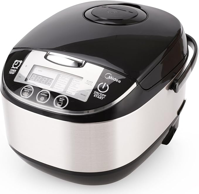 Midea Rice Cooker Slow Cooker Multi Cooker 10 Cup with Steamer Basket For Rice Food Vegetable Egg Automatic Keep Warm LED Digital Control