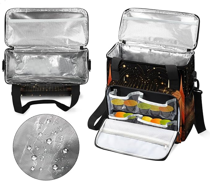 Abstract Christmas Tree Coffee Maker Carrying Bag Travel Storage Bag Compatible with K-Mini or K-Mini Plus Single Serve Coffee Brewer Carrying Case with Multiple Pockets &amp Shoulder Strap