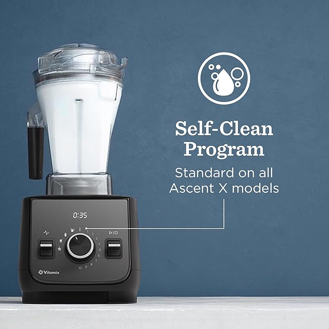 Vitamix Ascent X2 Blender with Three Blending Programs Self-Cleaning Program Professional-Grade Blender for Smoothies Soups and More Stainless-Steel Blades 48 Oz Container Shadow Black
