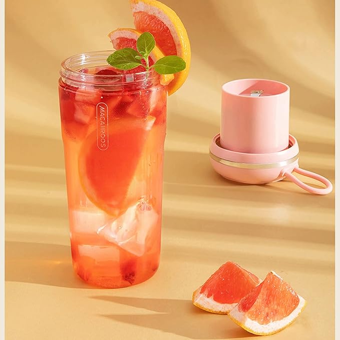 Portable Blender Home Mini Juice Cup Electric Juicer Cup USB Rechargeable Travel Carry Personal Blender Gym - Perfect Travel Partner (Color : Pink) (Green)