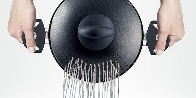Pensofal Biostone Set 9 Pcs 2 Frypans 20-26Cm and 1 Pastasì 5 Lt Family and 1Saucepan 2 Handles 20Cm 1 Glass Lid 26Cm-Diameter 30 cm Aluminium Black