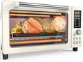 Nuwave Bravo Pro Smart Air Fryer Toaster Oven Combo Airfryer Convection Oven Countertop 10-in-1 Functions with Quicker &amp Even Crisp Technology 1800W 50-450°F PFAS-Free 21QT Vanilla Cream