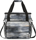 Wooden Board Coffee Maker Travel Bag for Keurig K-Mini/K-Mini Plus Insulated Waterproof Tote with Pockets for K-Cup Portable Single-Serve Brewer Case