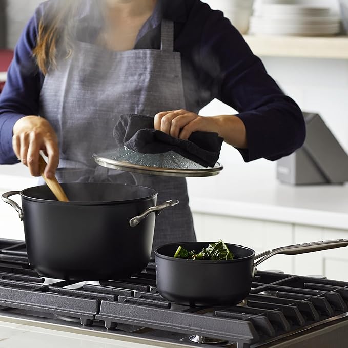 KitchenAid Hard Anodized Induction Nonstick Cookware Pots and Pans Set 10 Piece Matte Black