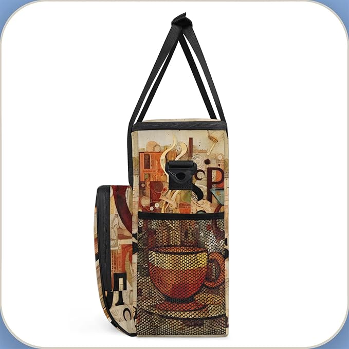 Coffee Maker Travel Bag Compatible with Keurig K-Mini or K-Mini Plus Single Serve Coffee Brewer Carrying Case with Multiple Pockets for K-Cup Pods Storage Bag With Shoulder Strap(Bag Only)