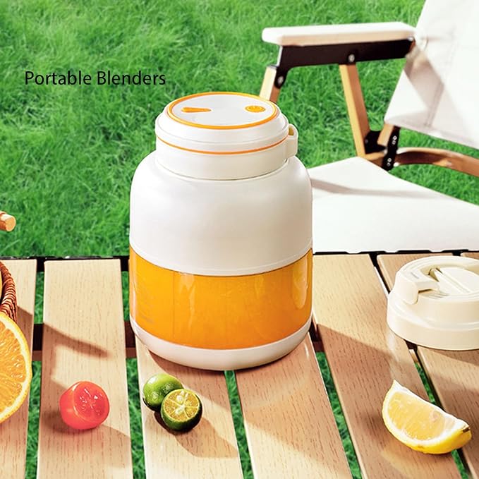 Pilipane Portable Blenders Handheld Personal Blender USB Rechargeable Powerful Blending Juicer Cup with 1300mAh Battery 800ml Capacity for Smoothies Shakes Juices Leakproof ABS PP Material (White)
