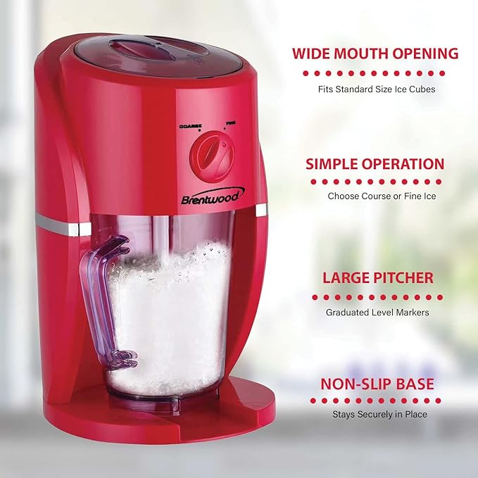 Brentwood TS-1425R TS-1425R 45-Watt Margarita and Frozen Drink Machine (Red)