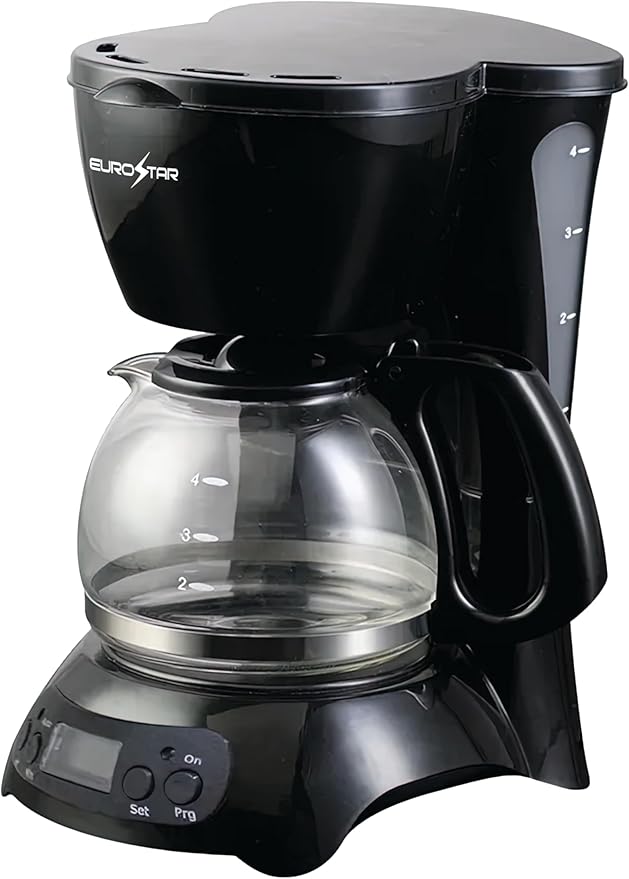 EUROSTAR CM720BT 4-Cup Programmable Coffeemaker Black