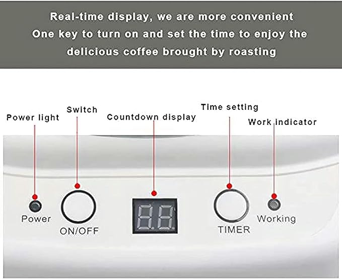 Home Coffee Torrant Machine Coffee Storyer Machine Coffee Domestic Stick with 500g Timing Function （Black）