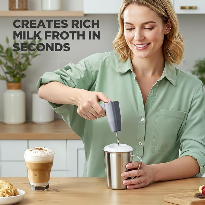 Single Serve Coffee Maker with Built-in Detachable Milk Frother Iced and Hot Coffee Machine for K Cup &amp Grounds 40oz Removable Water Reservoir 6 Cup Sizes Fits 7.3 Travel Mug Gray