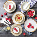 Ceramics Dinner Sets Bowl/Dish/Plate Multiple Types Dinnerware-Style Emboss Tableware Set - Family Party and Kitchen Restaurant18Pieces Plates