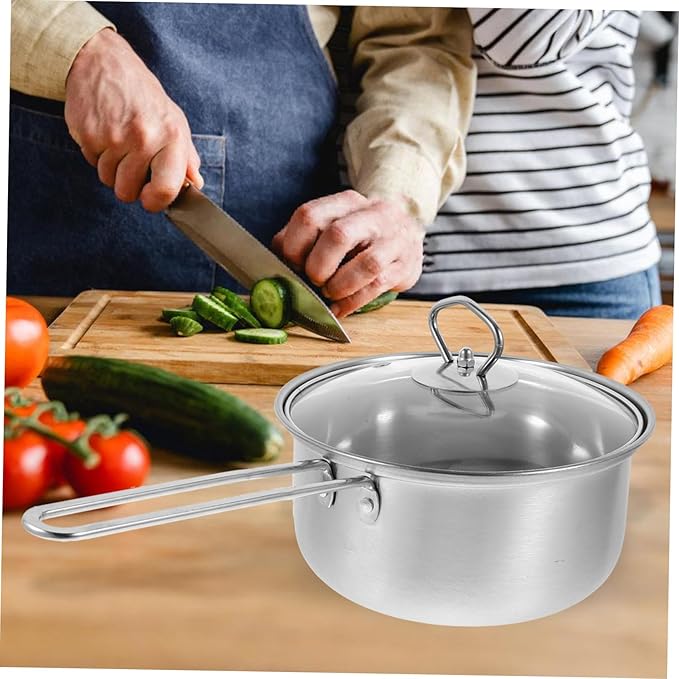 VICASKY Stainless Steel Cookware Set Pot Pan Saucepan Non Kitchen Cooking Set with Smooth Seamless Surface for Easy Cleaning and Daily Use