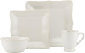 Lenox French Perle Bead White Square 16 Piece Dinnerware Place Setting Set Service for 4