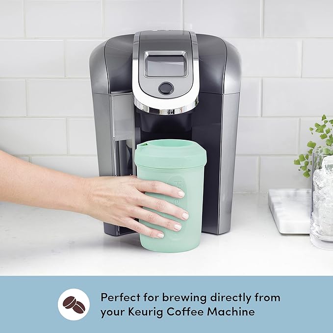 HyperChiller HC2M Patented Iced Coffee/Beverage Cooler NEW IMPROVEDSTRONGER AND MORE DURABLE! Ready in One Minute Reusable for Iced Tea Wine Spirits Alcohol Juice 12.5 Oz Mint Blue