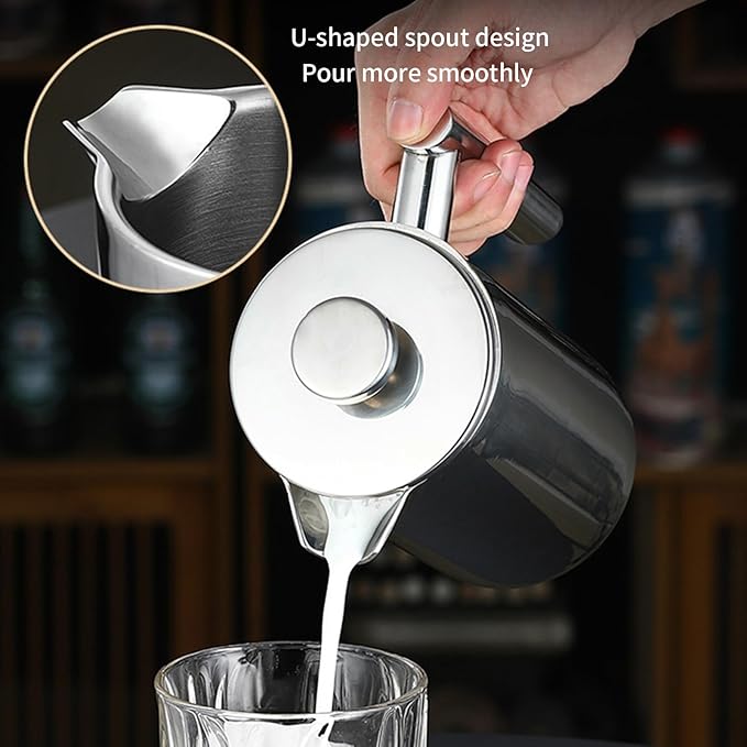304 Stainless Steel Frenchs Press Coffee Maker Insulated Frenchs Press with Double Filter Systems Food Grade Frenchs Coffee Presses for Homes Kitchen and Travel