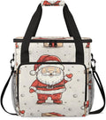 Oil Painting Santa Claus Coffee Maker Carrying Bag Travel Storage Bag Compatible with K-Mini or K-Mini Plus Single Serve Coffee Brewer Carrying Case with Multiple Pockets &amp Shoulder Strap